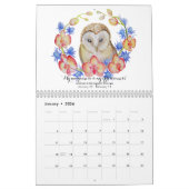 花のフクロウあなたの花の占星術の印 カレンダー (1月 2026)