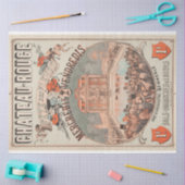 花のフランスのフェスティバルEphemera Decompage 薄葉紙 (クラフト)