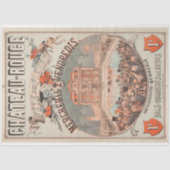 花のフランスのフェスティバルEphemera Decompage 薄葉紙 (正面)