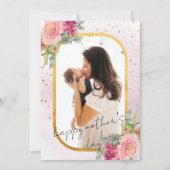花のフレームの写真 マザーズデー カード (正面)