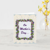 花のフレーム 母の日のグリーティングカード カード (黄色い花)