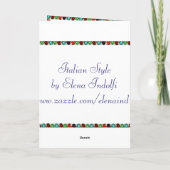 花のフレーム(Flowers in Sparkles) サンキューカード (裏面)