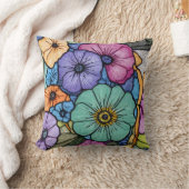 花のフローラ クッション (ブランケット)