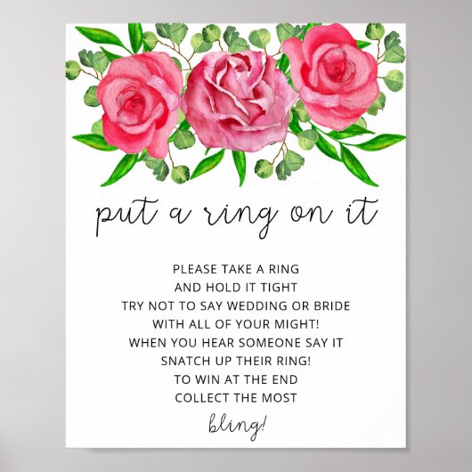 花のブッシュが指輪をはめて ゲームのポスター ポスター (正面)