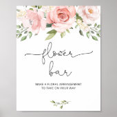 花のブッシュピンク フラワーバー ポスター (正面)