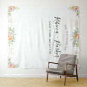 花のブッシュ ウェディングデコレーション フォト背景 タペストリー (インサイチュ(横))