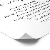 花のブッシュ　リングをその上に置く 結婚式 ポスター (角)