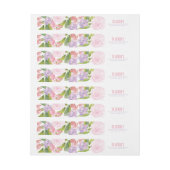 花のブライダルシャワーの住所リターンラベル ラップアラウンドラベル (シート)