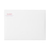 花のブライダルシャワーの住所リターンラベル ラップアラウンドラベル (正面)