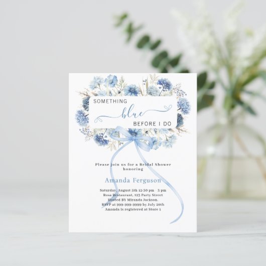 花のブライダルシャワーをする前に何か青 (スタンド正面)