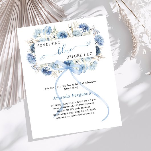 花のブライダルシャワーをする前に何か青