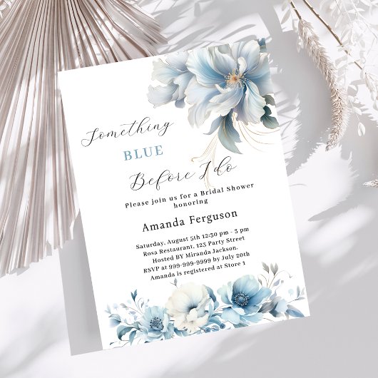 花のブライダルシャワーをする前に何か青