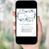 花のブライダルシャワーをする前に何か青 招待状