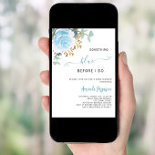 花のブライダルシャワーをする前に何か青 招待状