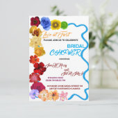 花のブライダルシャワー招待状 ワイルドフラワーブライダル サンキューカード (スタンド正面)