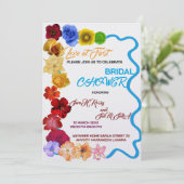 花のブライダルシャワー招待状 ワイルドフラワーブライダル シーズンカード (スタンド正面)