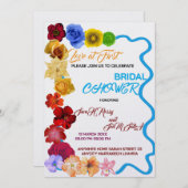 花のブライダルシャワー招待状 ワイルドフラワーブライダル シーズンカード (正面/裏面)