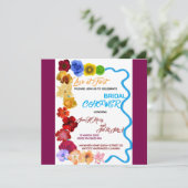 花のブライダルシャワー招待状 ワイルドフラワーブライダル 招待状 (スタンド正面)