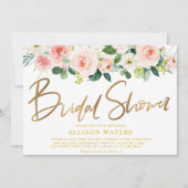 花のブライダルシャワー招待状 招待状 (正面)