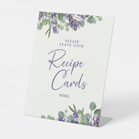 花のブライダルシャワー　あなたのレシピをここに残して 台座サイン (正面)