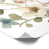 花のブライダルシャワー ウェルカムサイン ポスター (角)