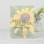 花のブライダルシャワー シングルルドベッキア フォト カスタム 招待状 (スタンド正面)