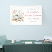 花のブライダルシャワー ティーパーティー ウェルカム 横断幕 (トレードショー)