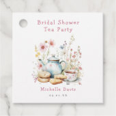 花のブライダルシャワー・ティーパーティー フェイバータグ (正面)