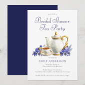 花のブライダルシャワー・ティーパーティー 招待状 (正面/裏面)