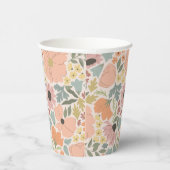 花のブライダルシャワー パーソナライズされた 紙コップ (右)