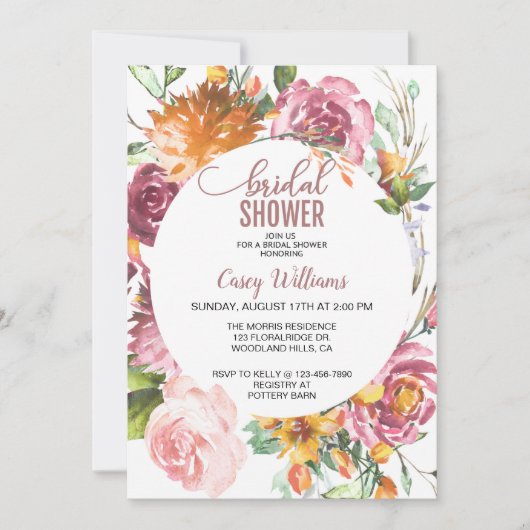 花のブライダルシャワー, ブライダルシャワー,  (正面)