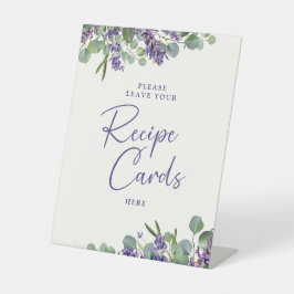 花のブライダルシャワー レシピをここに記入 台座サイン