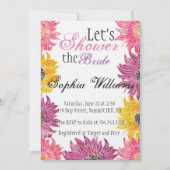 花のブライダルシャワー 招待状 (正面)