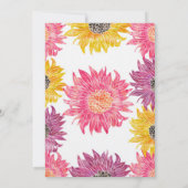 花のブライダルシャワー 招待状 (裏面)