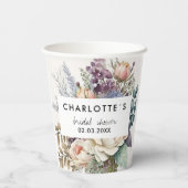 花のブライダルシャワー 紙コップ (裏面)
