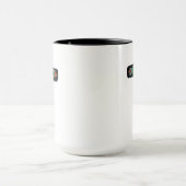 花のブラッククロス マグカップ (中央)