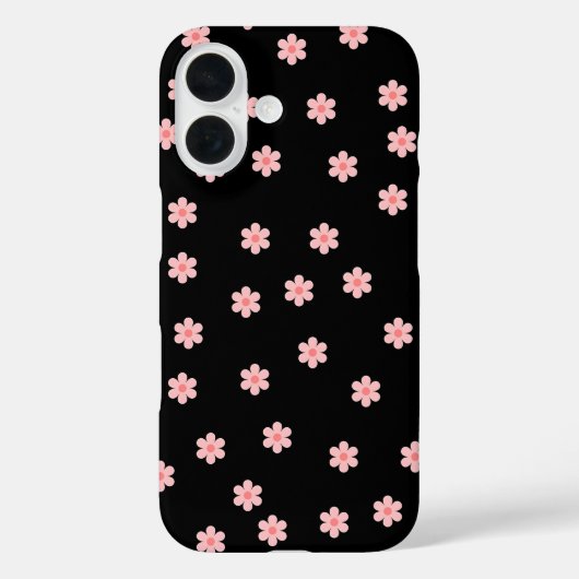花のブラック背景 Case-Mate iPhoneケース (裏面)