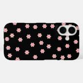 花のブラック背景 Case-Mate iPhoneケース (裏面 (横))