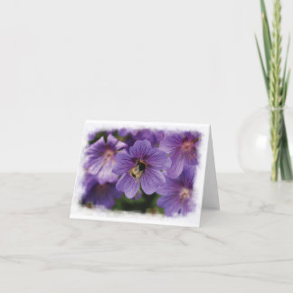 花のブランクの挨拶状の蜂 カード