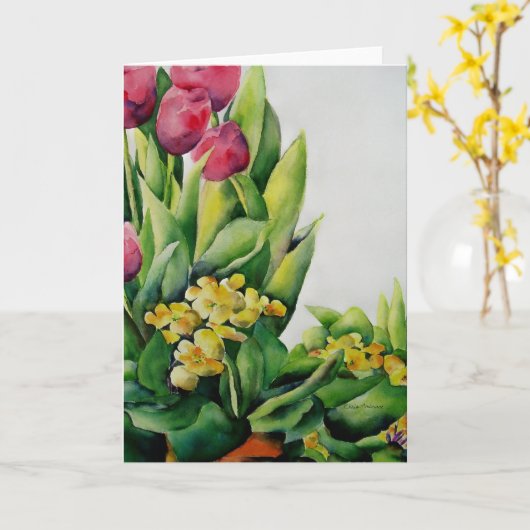 花のブランクカード カード (黄色い花)