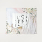 花のブランチとバブル ブライズシャワー タペストリー (正面(横))