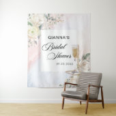 花のブランチとバブル ブライズシャワー タペストリー (インサイチュ)