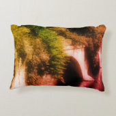 花のブリッジ部分色ヴィンテージ 動揺して アクセントクッション (裏面)