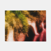 花のブリッジ部分色ヴィンテージ 動揺して ドアマット (正面)