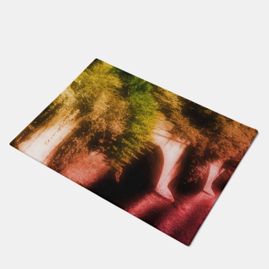 花のブリッジ部分色ヴィンテージ 動揺して ドアマット (アングル)