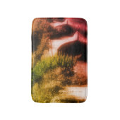 花のブリッジ部分色ヴィンテージ 動揺して バスマット (正面縦)