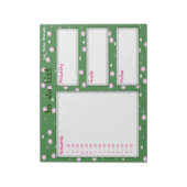 花のプランナーを行うには緑の背景を一覧表示 ノートパッド (回転)