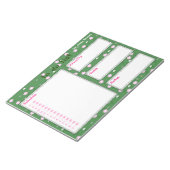 花のプランナーを行うには緑の背景を一覧表示 ノートパッド (アングル)