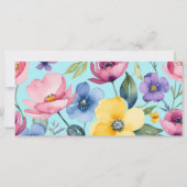 花のプリティな春の花の母の日カード (裏面)