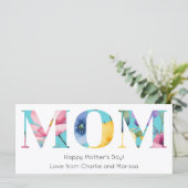 花のプリティな春の花の母の日カード (スタンド正面)